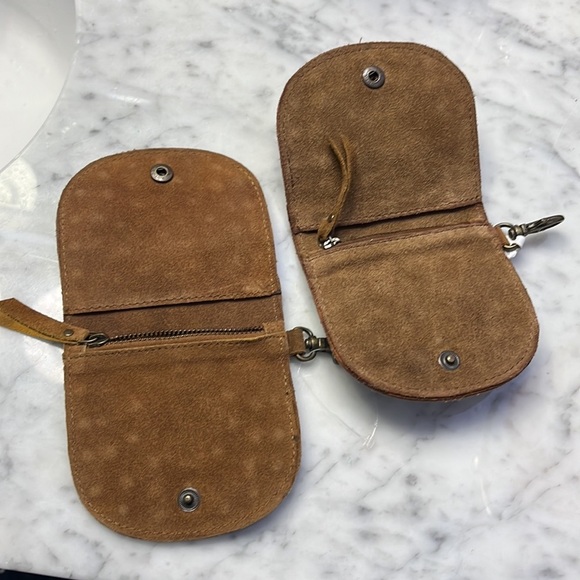 Free People Studded Clip On Wallet Leather in Color: Cognac NWT - Picture 6 of 16